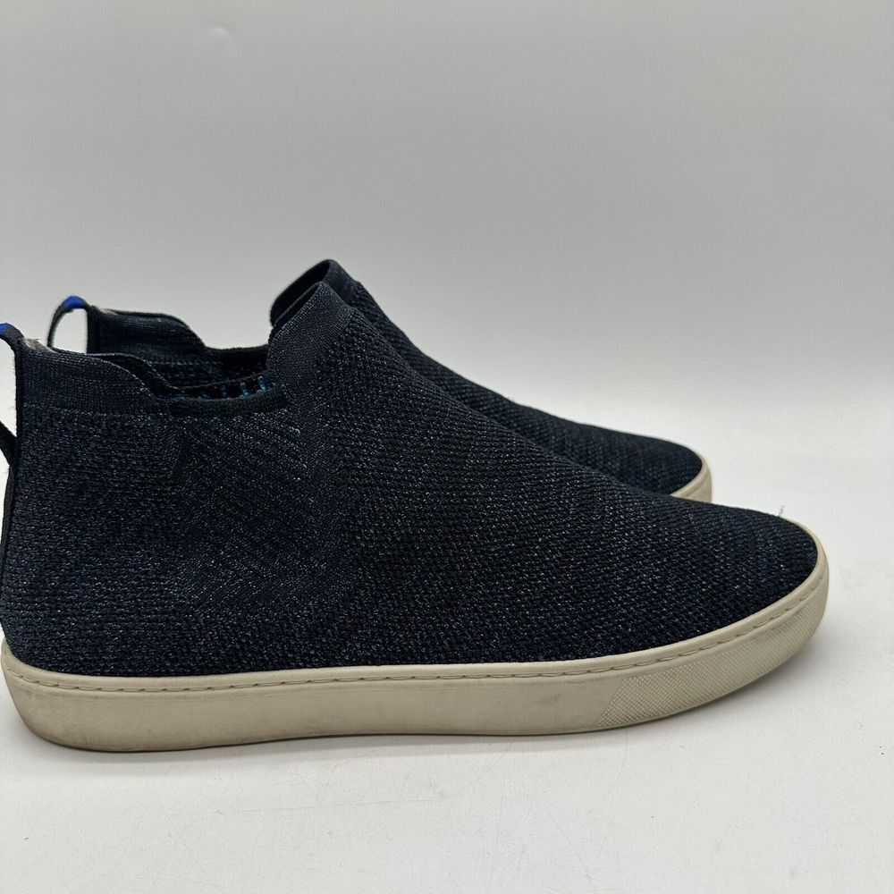 Rothy's The Chelsea Navy Womens Size 12‎ Knit Fabric Pull On Shoes Ankle Boots